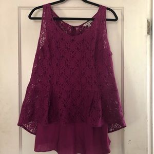 Cabi lace top with cami